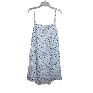 American‎ Eagle Outfitters Dress White Blue Floral Open Tie Back Women XL New